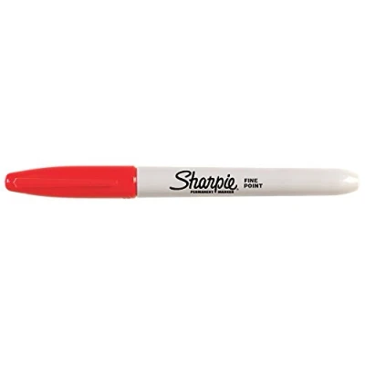 Imagen de SHARPIE Marcadores permanentes de punta fina, rojo, 1 unidad