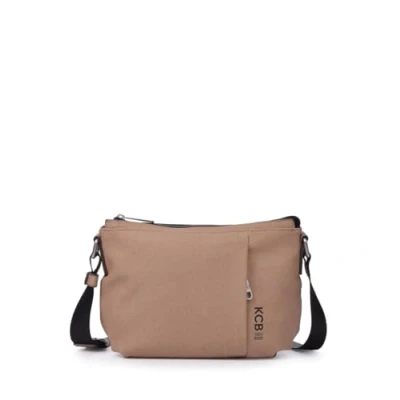 Imagen de Bandolera Pequeña KCB Strong Diseño Resistente y Compacto Gran Durabilidad Estilo Ideal para Uso Diario Asas Ajustables 100% Vegano Color Taupe Claro