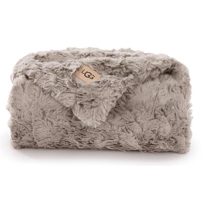 Imagen de UGG Adalee 10484 Manta Reversible de Piel sintética Suave, esponjosa, mullida, Lujosa, acogedora, Estilo Hotel, Bohemia, decoración del hogar, para Cama y Sala Estar, 70 x 50