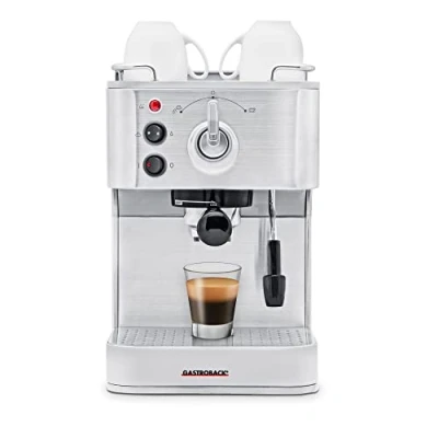Imagen de GASTROBACK 42606 Design Espresso Plus Cafetera Puls, 1250 W, 1 Liter, 0 Decibeles, Acero Inoxidable, Plata