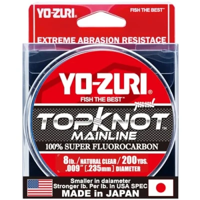 Imagen de Yo Zuri 1000yds 8lb (0.235mm) Topknot Mainline Línea de hundimiento Transparente 8 Libras, 1000 Yardas, Natural Clear, lbs