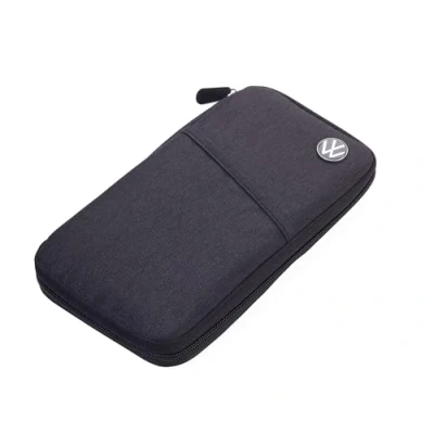 Imagen de Estuche para Documentos de Viaje Safe Ride con lámina Protectora Lectura (para Chips RFID) Cierre Cremallera 12 Bolsillos Interiores Permiso Conducir, circulación