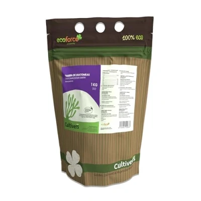 Imagen de CULTIVERS Tierra de Diatomeas Micronizada 1 kg Ecológico. 100% Natural no calcinada Alta pureza, sin tratamientos ni residuos, residuos. Grado Alimenticio E551C