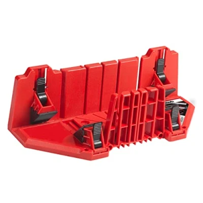 Imagen de kwb Caja de ingletes para ángulo corte 22,5, 45, 90, con mandíbulas ajustables y accesorios angulares, plástico ABS resistente