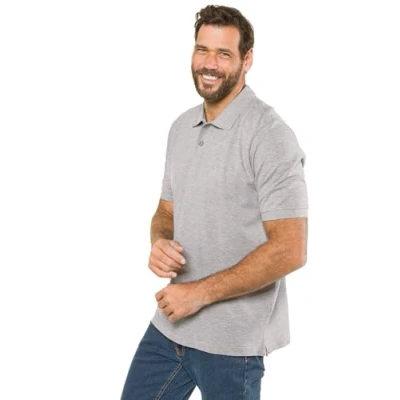 Imagen de JP 1880 Polo, básico, Media Manga, piqué, L hasta 10XL Mezcla Gris 3XL 702560123