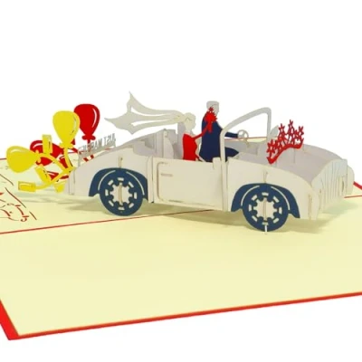 Imagen de Lin 17383 Aktion 3d pop up Tarjetas, incluye sobres Rojo