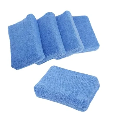 Imagen de Sobotoo Paquete de 5 almohadillas aplicadoras cera microfibra, esponjas para detalles coche, limpieza coches limpios, herramienta automóviles