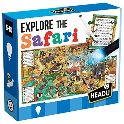 Imagen de Headu Explore The Safari. Juguete Educativo método científico Stem para niños de Entre 5 y 10 años, Multicolor (IT21420)