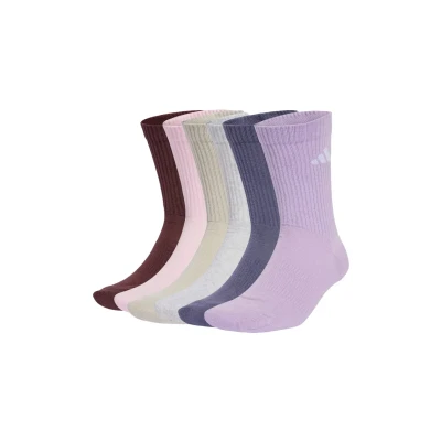 Imagen de adidas Performance Newlogocrw 6PACK Calcetines de deporte aurora ruby preloved violet powder plum light grey heather, Talla: 43 45