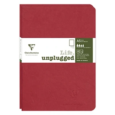 Imagen de Clairefontaine 733182C Age Bag DUO set de 2 cahiers piqués 14,8x21cm 96p uni rouge