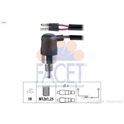 Imagen de FACET 7.6047 Interruptor, piloto de marcha atrás Made in Italy OE Equivalent MITSUBISHI: L300 / Delica III Bus, PAJERO 1, 1 Canvas Top