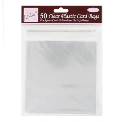 Imagen de Anitas Bolsa de plástico cuadrada con borde 25 mm, 50 unidades, transparente