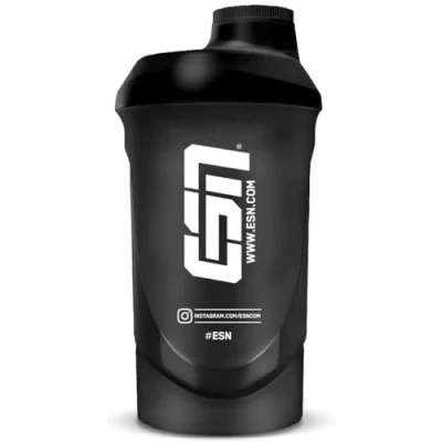 Imagen de ESN Botella Shaker Negro Transparente 600ml 0