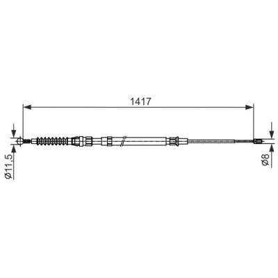 Imagen de BOSCH 1 987 482 583 Cable de Freno Mano 1417