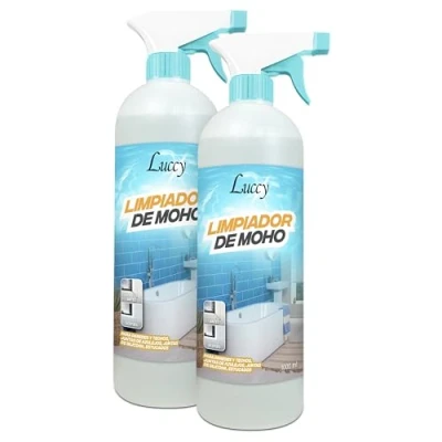 Imagen de Limpia Moho y Manchas de Humedad 2x1 Litro Producto Antimoho para Pared, Baño, Ventanas, Armarios, Superficies