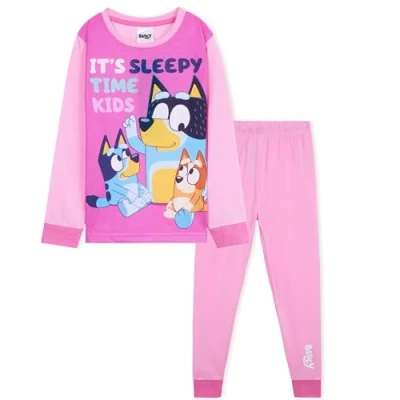 Imagen de Bluey Conjunto Pijama de 2 Piezas para Niña Regalo Niños (Rosa, 7 8 Años)