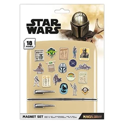 Imagen de Star Wars: The Mandalorian Juego de imanes para Nevera, 18 Piezas, Producto Oficial