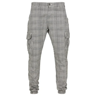 Imagen de Urban Classics Glencheck Pantalones cargo, Hombre, Talla: Large, White/black