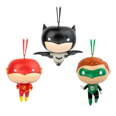 Imagen de Grupo Erik Set Adornos Navidad DC Comics Pack árbol de Navidad, 3 Figuras superhéroes: Figura Batman, Flash y Linterna Verde Decoración