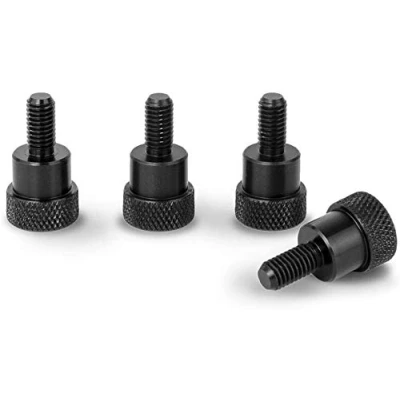 Imagen de PrecisionGeek Tornillo Para Pulgar de Hombro Aluminio Negro M4 x 10mm L 20mm 4pz