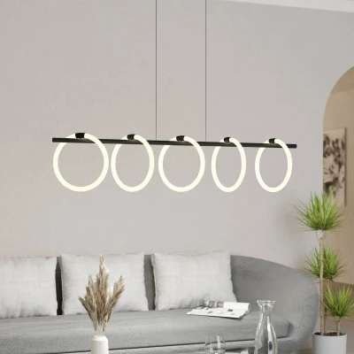Imagen de EGLO Lámpara colgante LED Caranacoa, 5 luces