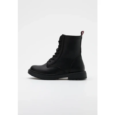Imagen de Geox Eclair GIRL Botines con cordones para niños, Talla: 26, Black Zapatos
