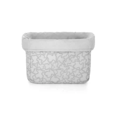 Imagen de TOUS BABY Cesta Infantil de la colección Home Kaos para organizar accesorios y juguetes tu Bebé. (33x21x20 cm) (Gris)