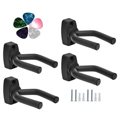 Imagen de Soporte Pared Guitarra Oporte 4 Piezas Guitar Hanger Hakenhalter Wandhalterung Colgador El¨ctrica Acustica