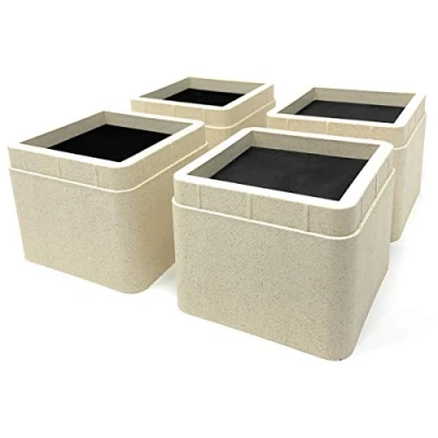 Imagen de Design61 Juego de 4 elevadores muebles para camas y mesas, patas anchas