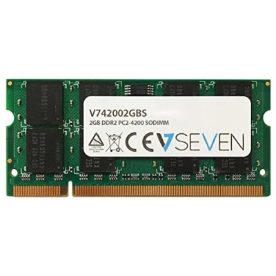 Imagen de V7 V742002GBS 2GB DDR2 PC2 4200 533Mhz SO DIMM Notebook módulo de memoria V742002GBS, verde