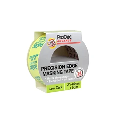 Imagen de ProDec Advance ATMT008 Cinta adhesiva para pintores multisuperficies, 48 mm x 50 m, con bordes de precisión, líneas afiladas sin sangrado pintura, pintura y decoración interiores,