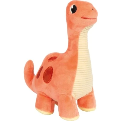 Imagen de small foot Peluche Dinosaurio Rojo Dino 17 cm, Felpa Tejido de Pana, Ayuda para Dormir bebés niños pequeños 12685, Color Coloreado