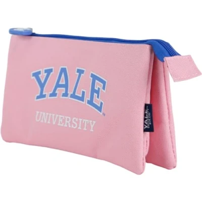 Imagen de Dohe Estuche escolar 3 Compartimentos Cierre de Cremalleras, Poliéster Resistente, 23x12x2,5 cm, Material Yale University Pink Lady Rosa
