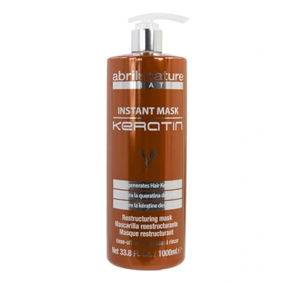 Imagen de abril et nature Mascarilla Capilar con Queratina Ultra Rápida Nutre, Fortalece y Regenera la Fibra Repara Cabellos Dañados Quebradizos Aspecto Suave Brillante 1000 ml