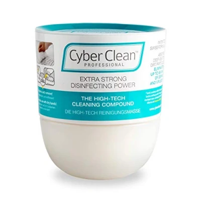 Imagen de CYBER CLEAN Masilla de limpieza profesional 160 g Gel extrafuerte desinfección teclados, limpiador antibacteriano para el hogar, electrónica, coche y superficies estructuradas