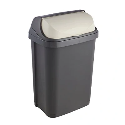 Imagen de Keeeper Cubo de Basura con Tapa Deslizante, 10 l, Rasmus, Gris (Graphite)