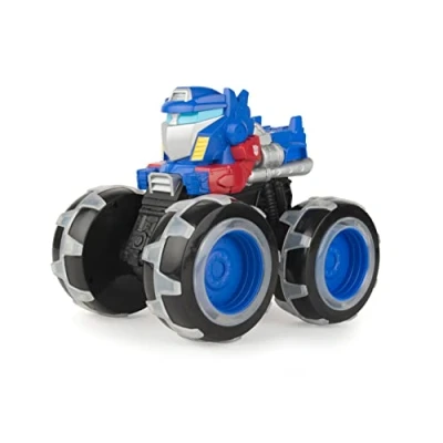 Imagen de John Deere TOMY Transformers Optimus Prime Monster Treads Lightning Wheels Toy Juguete de camión monstruo iluminado con ruedas neón, juguetes azules para niños y niñas 3, 4, 5 años en adelante