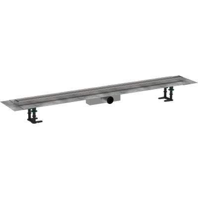 Imagen de hansgrohe RainDrain Compact, compact set completo de desagüe lineal ducha, canaleta ducha 1200mm alicatable, canal drenaje para instalación estándar