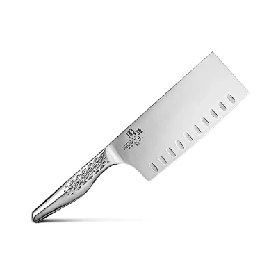 Imagen de KAI Seki Magoroku Shoso Cuchillo chino de cocina con hoja 16,5 cm acero inoxidable 5CR15MoV 56 (±1) HRC Afilado convexo Mango 18 8 patrón rombos