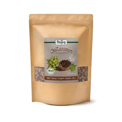 Imagen de Biojoy Pasas Sultanas Ecologicas (1 kg), sin azúcar añadido y azufre