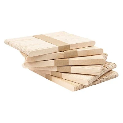 Imagen de Palillos de madera Espátula helado 14 cm largo 1 ancho ideal para manualidades, cera y helados 300 unidades