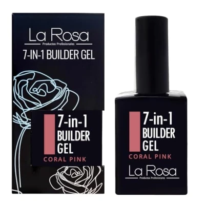 Imagen de LaRosa 7 en 1 BUILDER Gel in a bottle Constructor Uñas botella 15ml CORAL PINK