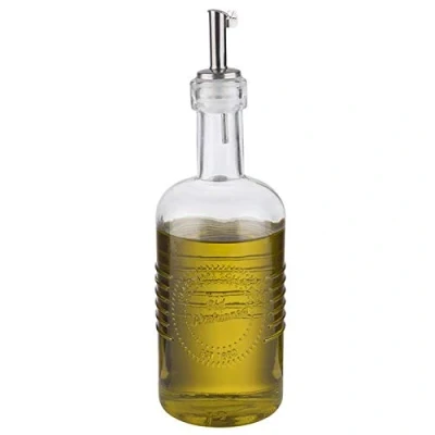 Imagen de APS Vinegar &amp; Oil Bottle&quot;OLD FASHIONED&quot; 0.35 l Bottiglia di alta qualità per aceto e olio, incl. versatore in acciaio inossidabile con coperchio Ø 7 cm, altezza 22 cm