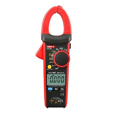 Imagen de UNI T UT216C 600A Pinza Amperimétrica Digital AC DC Multímetros de Rango Automático Corriente NCV V.F.C Diodo LCD Probador Temperatura Linterna