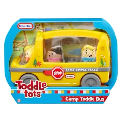 Imagen de little tikes Toddle Tots Camp Bus Set de Juego para Niños Pequeños, Incluye Autobús y 3 Figuras Personajes Jugar, Juguete Regalo Niñas 1 a 5 Años