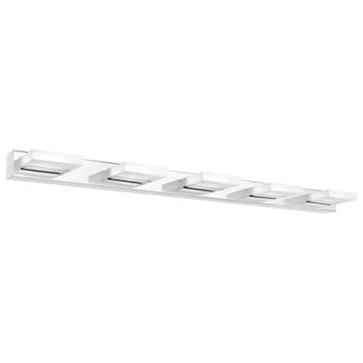 Imagen de Klighten Lámpara LED de Espejo 20W 1300LM Baño, Blanco Frio 6000K Pared Luz Gabinete IP44 Baño Acero Inoxidable 95CM