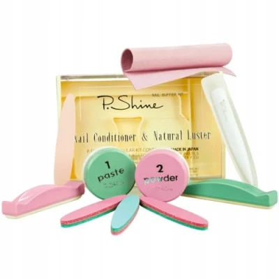 Imagen de P SHINE Kit de manicura japonesa profesional para el cuidado las uñas y tratamiento reparación la lámina ungueal, con instrucciones tratar dañadas