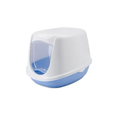 Imagen de Savic Caja de Arena para Gato con Puerta, 44 x 35 32 cm, Blanco Azul