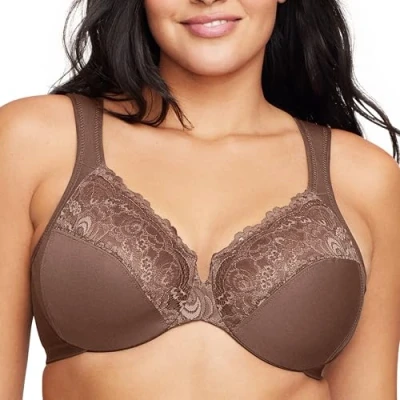 Imagen de Glamorise WonderWire Low Cut Sujetador, Mujer, Marrón (Mocha), 115D