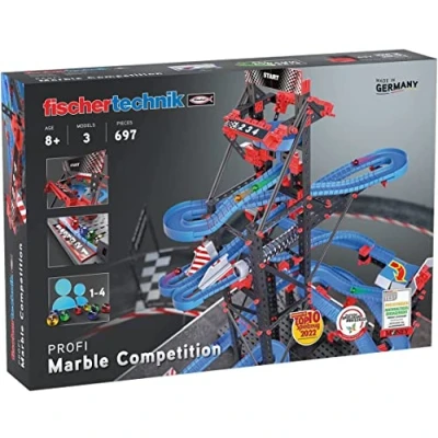 Imagen de fischertechnik circuito de canicas Marble Competition 564070 kit construcción para niños, juguete educativo a partir 8 años